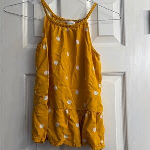 Old Navy girls Yellow Polka Dot Sleeveless Top size14
